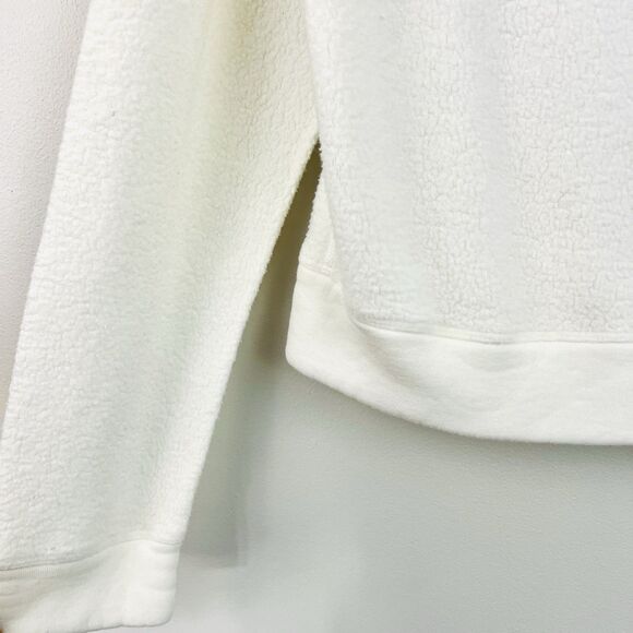 Bella Dahl Super Soft Cozy White Cropped Sweater Soft Sherpa Feel Size Large - Picture 3 of 6